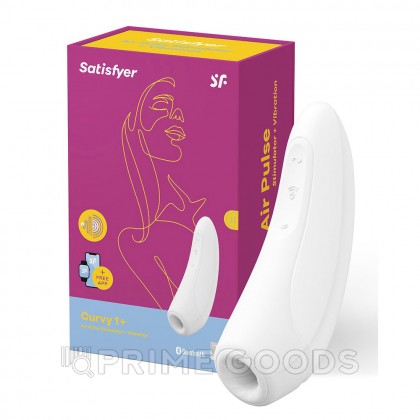 Вакуумный клиторальный стимулятор Satisfyer Curvy 1+ (белый) от sex shop primegoods
