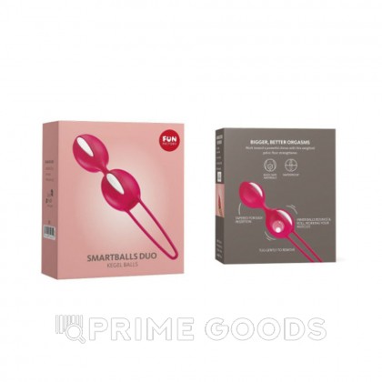 Вагинальные шарики Fun factory SMARTBALLS DUO, красно-белые от sex shop primegoods фото 4