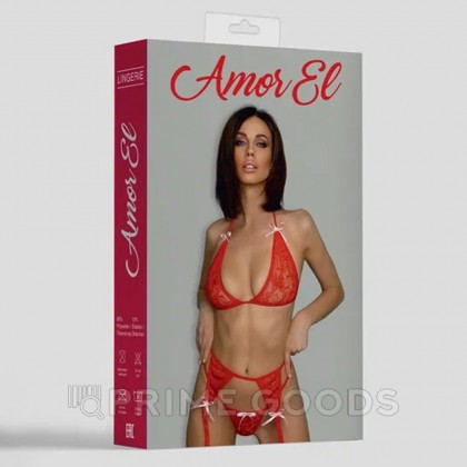 Комплект эротического белья Barselona красный L/XL от sex shop primegoods фото 4