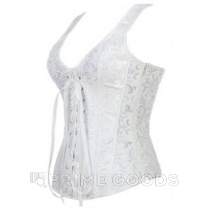 Элегантный белый корсет с узорами, размер M от sex shop primegoods фото 3