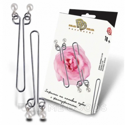 Зажимы на половые губы с жемчужинами от sex shop primegoods фото 3