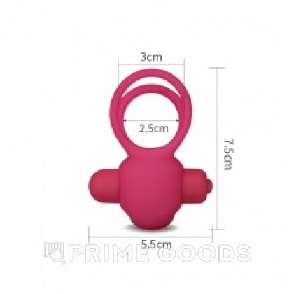 Эрекционное виброкольцо Power DUO clit cockring (розовый) от sex shop primegoods фото 3