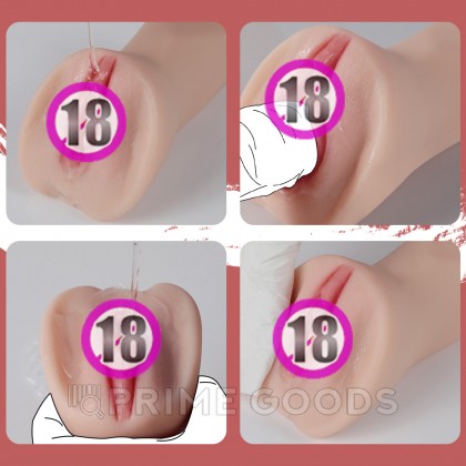Реалистичный мастурбатор в виде вагины и половых губ Miriam от sex shop primegoods фото 5
