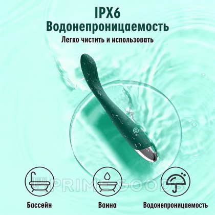 Универсальный сгибаемый вибромассажер, зеленый от sex shop primegoods фото 6