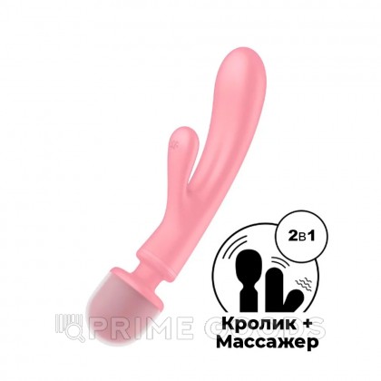 Вибратор-массажер Satisfyer Triple Lover, розовый от sex shop primegoods