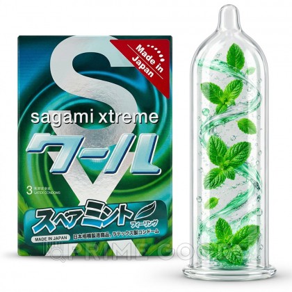 Презервативы SAGAMI Xtreme Mint 3 шт. (латексные со вкусом мяты) от sex shop primegoods