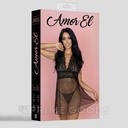 Эротическое платье Castalia от Amor El, S/M черное от sex shop primegoods фото 3