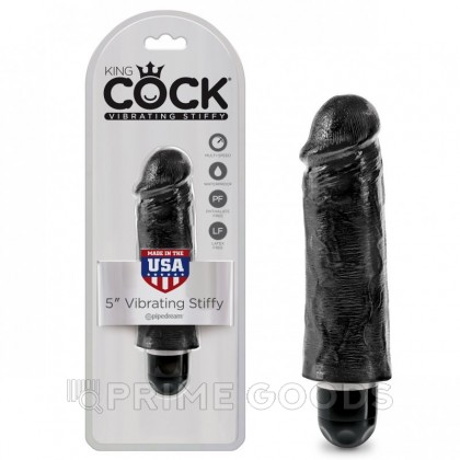 PipeDream King Cock 5''Vibrating Stiffy Вибратор черный от sex shop primegoods фото 2