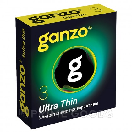 Презервативы ультратонкие Ganzo Ultra Thin Black Edition, 3 шт. от sex shop primegoods