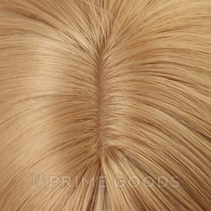 Парик искусственный, с чёлкой, имитация кожи, 60 см, цвет блонд от sex shop primegoods фото 2