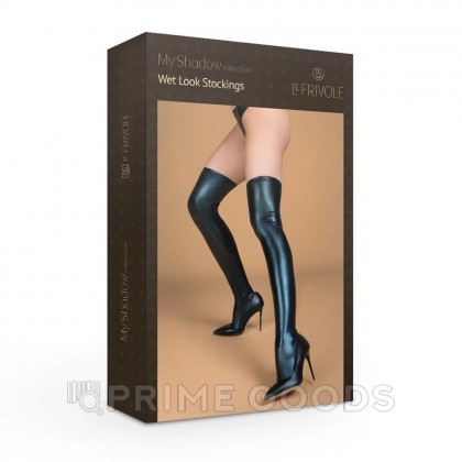 Чулки эротические Wet Look Le Frivole My Shadow, S-M от sex shop primegoods фото 9