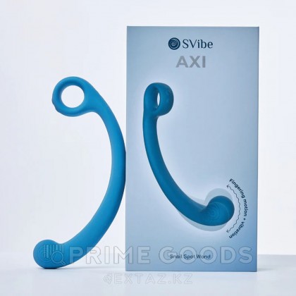 Стимулятор точки G SVibe Snail AXI с вибрацией и имитацией движений, голубой от sex shop primegoods фото 11