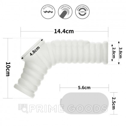 Насадка на пенис с вибрацией с рукавом для мошонки Wave Knights Ring (14,4*2,8) от sex shop primegoods фото 2