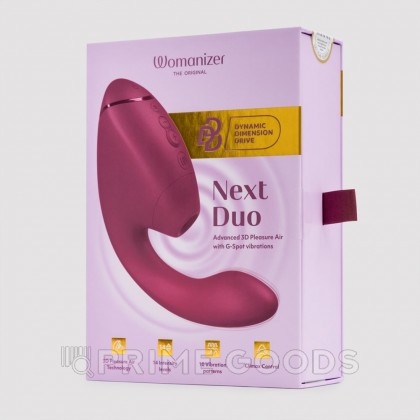 Бесконтактный клиторальный стимулятор Womanizer Next Duo, розовый от sex shop primegoods фото 7