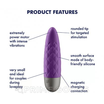 Мини-вибратор Satisfyer Ultra Power Bullet 5 фиолетовый от sex shop primegoods фото 6