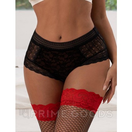 Трусики бразилиана Floral Lace, черные, XS-S от sex shop primegoods фото 3