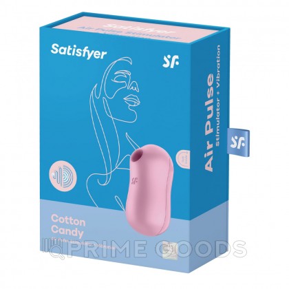 Вакуумный стимулятор клитора с вибрацией  Satisfyer Cotton Candy лиловый от sex shop primegoods фото 2