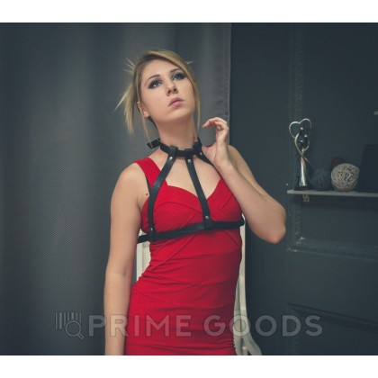 Кожаная портупея на грудь от sex shop primegoods