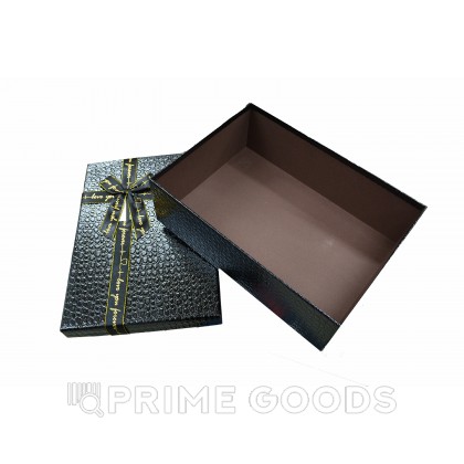 Подарочная черная коробка с бантиком  (24,5 см.) от sex shop primegoods фото 2