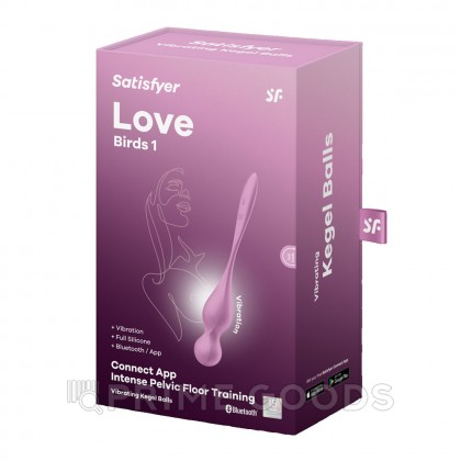 Тренажер для интимных мышц с вибрацией Satisfyer Love Birds 1 розовый (Connect App) от sex shop primegoods фото 5