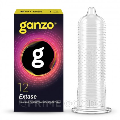 Презервативы точечно-ребристые Ganzo Extase 12 шт. от sex shop primegoods
