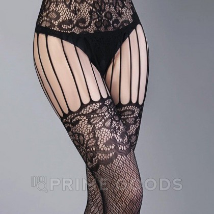 Боди-комбинезон кружевной черный с чулками (Impulse) (S-L) от sex shop primegoods фото 5