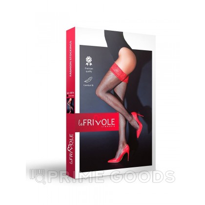 Чулки с красной кружевной резинкой  (Sense) (S/M) от sex shop primegoods фото 3