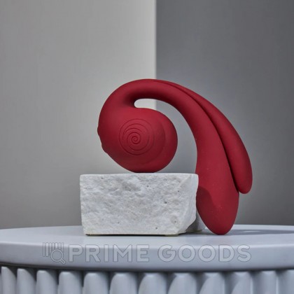 Вибратор с тройной стимуляцией SVibe Snail GIZI Pro бордовый от sex shop primegoods фото 7