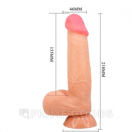 Реалистичный фаллоимитатор Sliding skin, 21,8 см от sex shop primegoods фото 4