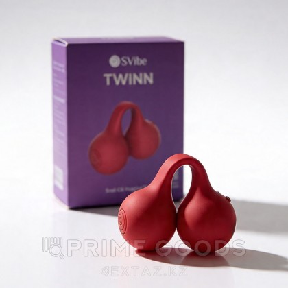 Стимулятор клитора с вибрацией SVibe Snail TWINN Clit Hugging Vibe вишневый от sex shop primegoods фото 2