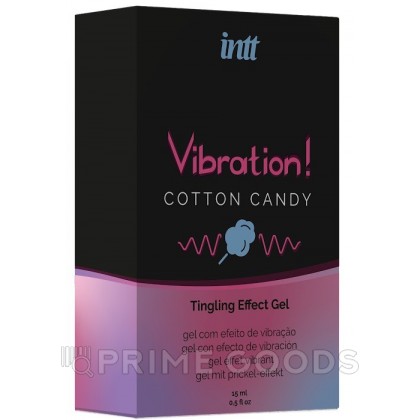 Intt Vibration Cotton Candy - Жидкий интимный гель с эффектом вибрации Сахарная вата, 15 мл от sex shop primegoods фото 2