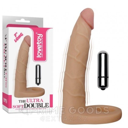 Насадка-фаллоимитатор для двойного проникновения с вибрацией Ultra Soft  (17,8*3) от sex shop primegoods фото 5