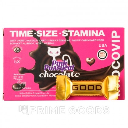 Возбуждающий шоколад Pink Pussycat для женщин, 1 шт от sex shop primegoods фото 2