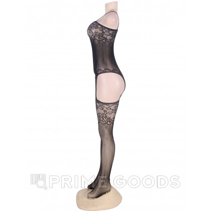 Эротический комбинезон с чулками Foxy Black (XS-M) от sex shop primegoods фото 4