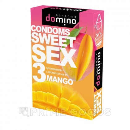 Презервативы DOMINO SWEET SEX MANGO 3штуки (оральные) от sex shop primegoods