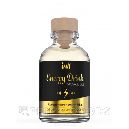Intt Energy Drink Massage Gel - Съедобный массажный гель для интимных зон, 30 мл от sex shop primegoods
