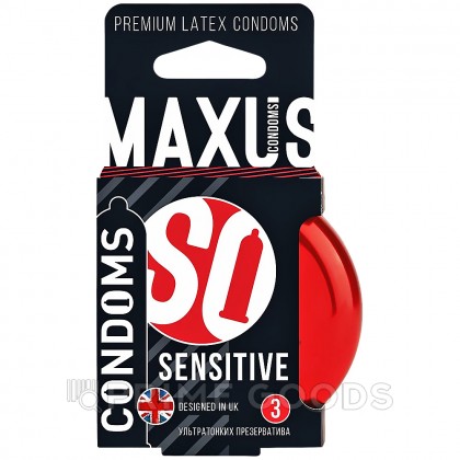 Презервативы ультратонкие Maxus Sensitive №3 металл. кейс, 3 шт. от sex shop primegoods