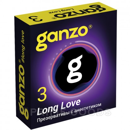 Презервативы с анестетиком Ganzo Long Love, Black Edition 3 шт. от sex shop primegoods