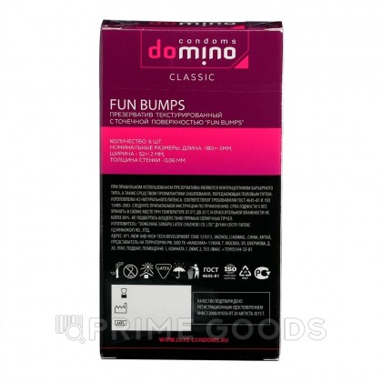 Презервативы DOMINO CLASSIC Fun Bumps, с точечной поверхностью, 6 шт от sex shop primegoods фото 4