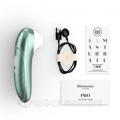 Бесконтактный клиторальный стимулятор Womanizer Pro, зеленый от sex shop primegoods фото 5