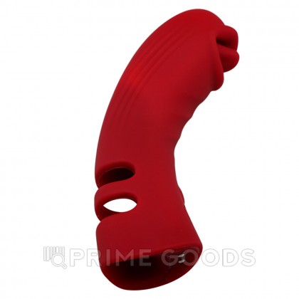 Силиконовый вибратор на палец с дополнительной стимуляцией от sex shop primegoods фото 9