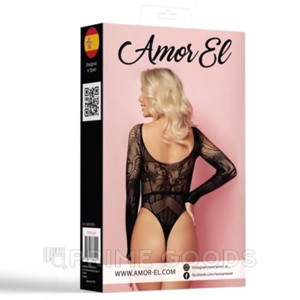 Боди ажурный Amor EL с длинным рукавом, S/L от sex shop primegoods фото 4