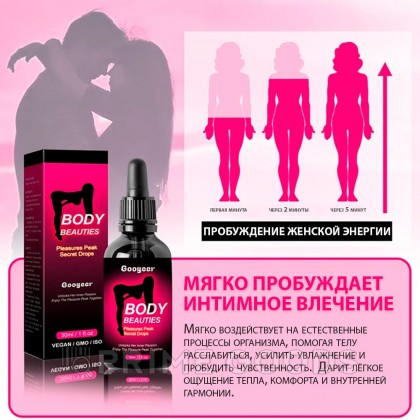 Возбуждающие капли женские Body Beauties, 30 мл от sex shop primegoods фото 4