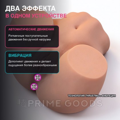 Реалистичный двойной мастурбатор с функцией фрикции Dalke от sex shop primegoods фото 9
