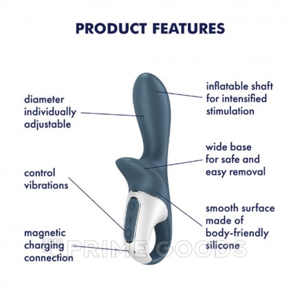 Надувной анальный вибратор Satisfyer Air Pump Booty 2 от sex shop primegoods фото 6