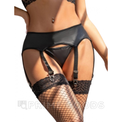 Стринги с поясом и подвязками, Black, 3XL от sex shop primegoods