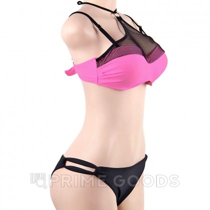 Купальник с завязками на шее Mesh Pink (XL) от sex shop primegoods фото 3