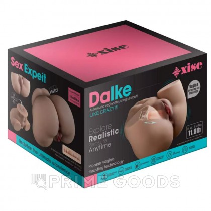 Реалистичный двойной мастурбатор с функцией фрикции Dalke от sex shop primegoods фото 10