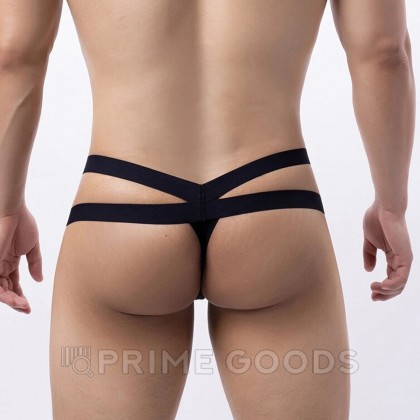 Сетчатые мужские стринги Strappy (S) черные от sex shop primegoods фото 7