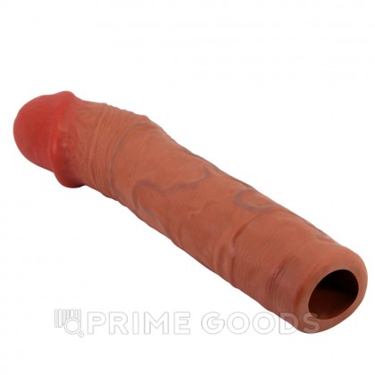 Реалистичная насадка на пенис Chelsea, 22,5 см, коричневый от sex shop primegoods фото 2